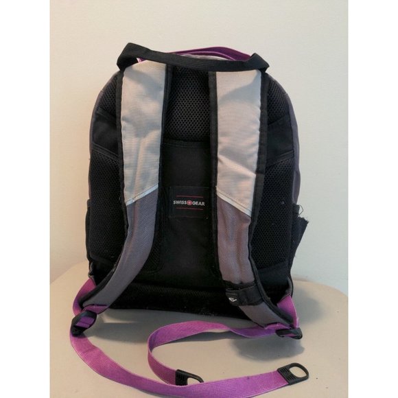 SwissGear Purple/Grey Laptop Backpack Bag - Picture 3 of 9